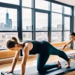 Home 7 필라테스 자격증 학원 추천 - **Prompt:** A highly skilled female Pilates instructor, dressed in stylish, modest athletic wear (fu...